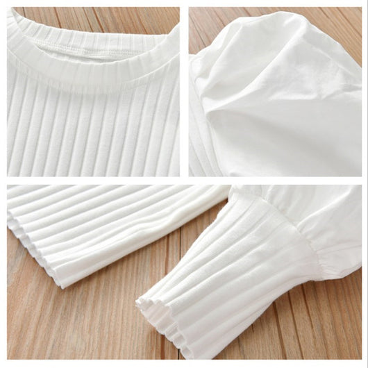Blusa Niña Manga Globo Color Liso - Image 13