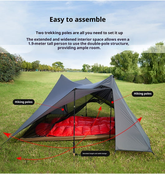 Tienda de Campaña Ultraligera Impermeable de Doble Pared con Estructura Autoportante - Image 15