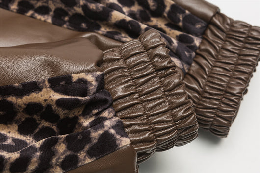 Chaqueta de Cuero PU con Detalles Leopardo - Image 22