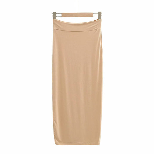Falda Elástica Cintura Alta Slim Fit Largo Medio - Image 2
