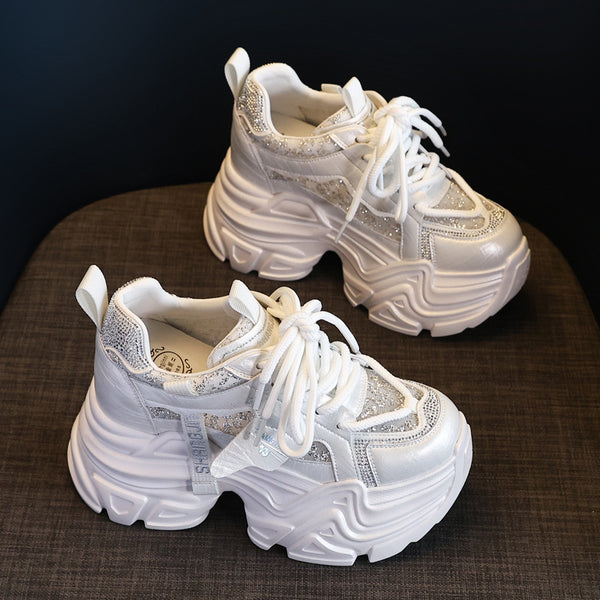 Zapatos Deportivos con Plantilla Elevadora y Detalles Brillantes para Mujer - Image 5