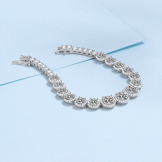 Pulsera de Plata 925 con Moissanita Incrustada - Diseño Brillante Estrellado para Mujer - Image 3