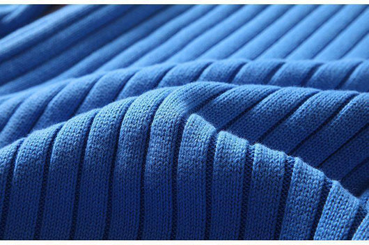 Suéter Cuello Alto Hombre Mujer - Diseño Liso y Rayas Moda Otoño Invierno - Image 14