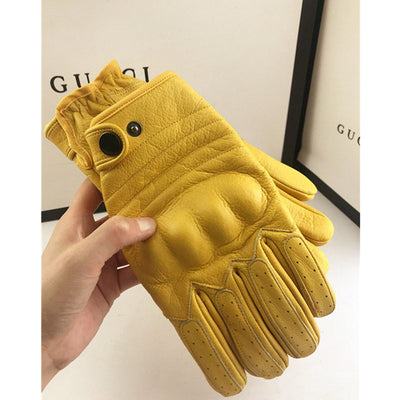 Guantes de Protección para Motociclista en Cuero Genuino Anti-Caídas - Image 8