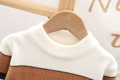 Suéter Infantil de Terciopelo Cristal Visón Cuello Redondo - Image 16