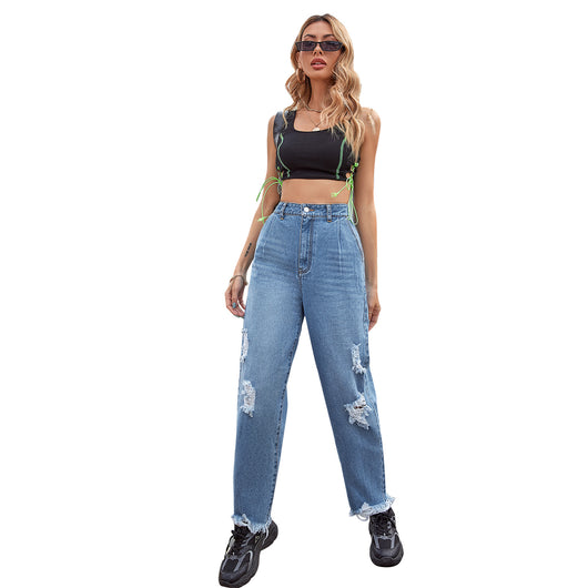 Pantalones Rectos Holgados para Mujer - Estilo Moderno y Cómodo