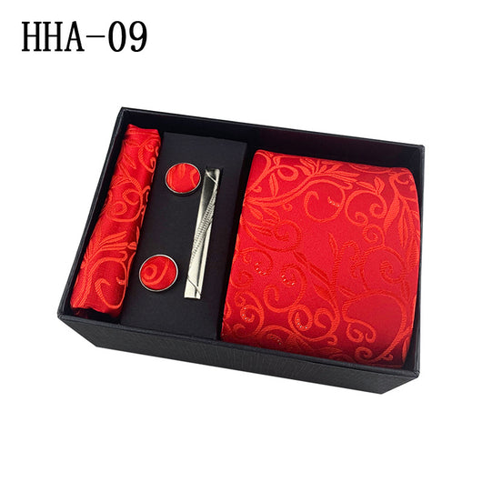 Set de Corbata Paisley con Clip y Caja de Regalo - Corbata Negra Elegante para Negocios - Image 14