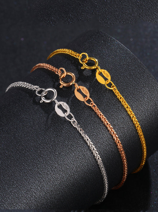 Pulsera de Oro Rosado 18K con Textura Gruesa para Mujer - Image 8