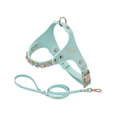 Arnés y Correa para Perro de Cuero PU con Strass Ajustable - Image 13
