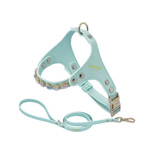 Arnés y Correa para Perro de Cuero PU con Strass Ajustable - Image 13