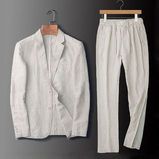 Traje Business-Casual de Lino 100% para Hombre - Ligero y Transpirable - Image 3