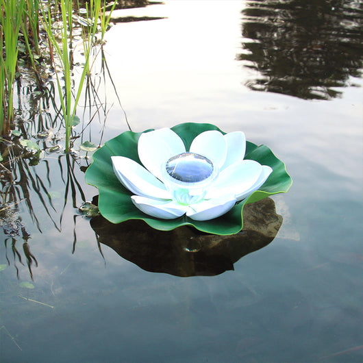Lámpara Solar Flotante Loto Acuática Impermeable para Estanques - Image 8