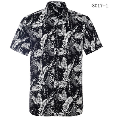Camisa de manga corta estampada para hombre estilo europeo - Image 10