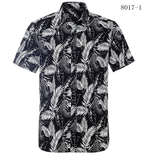Camisa de manga corta estampada para hombre estilo europeo - Image 10
