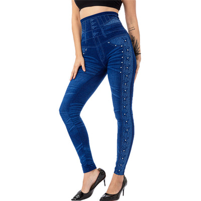 Pantalones Capri Ajustados de Cintura Alta con Detalles Brillantes - Image 23