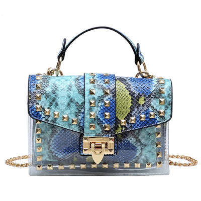 Bolso Bandolera Estilo Graffiti con Tachuelas - Versátil y Moderno - Image 9