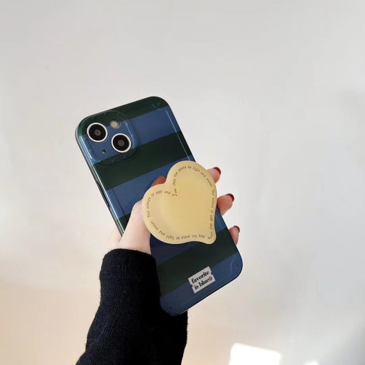 Funda para Teléfono con Diseño de Rayas Azul y Verde - Amor - Image 8