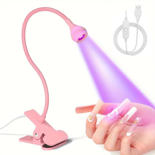 Lámpara UV de Cuello Flexible con Pinza para Uñas de Gel y Pegamento - Image 6