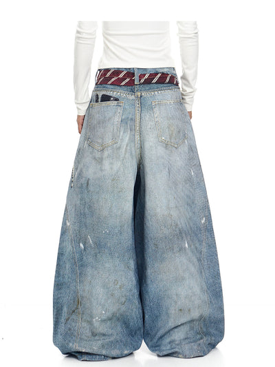 Jeans Bootcut Retro Tie-Dye Holgados para Hombre - Image 12