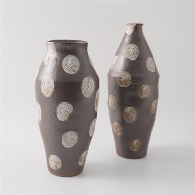 Florero de Cerámica Pintado a Mano Estilo Wabi-sabi Negro
