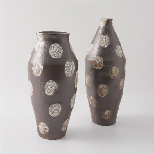 Florero de Cerámica Pintado a Mano Estilo Wabi-sabi Negro