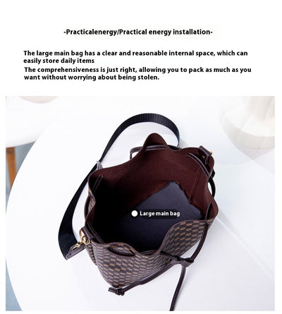 Bolso Bucket de Cuero PU Multicapa para Mujer - Bolso Crossbody Elegante y Versátil - Image 15
