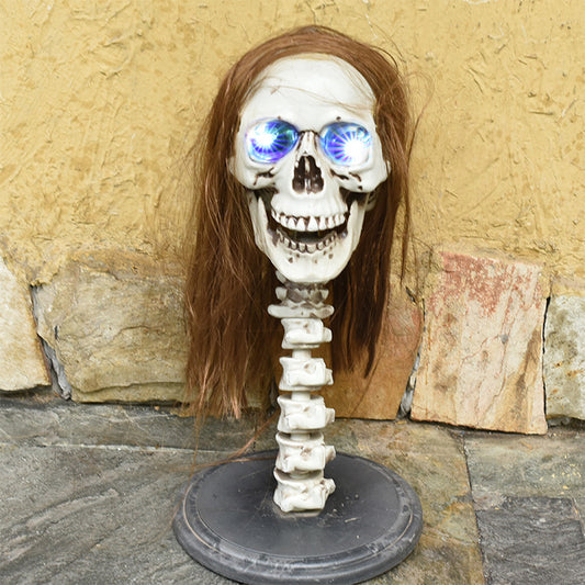 Decoración de Calavera y Tumba para Casa Embrujada - Props Halloween