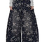 Calça Jeans Machete Estampada Retrô Americana com Design Desgastado
