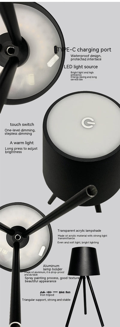 Lámpara LED Recargable con Luz Nocturna Decorativa - Image 5