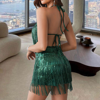 Jumpsuit de Lentejuelas con Tirantes Backless Estilo Discoteca - Image 9
