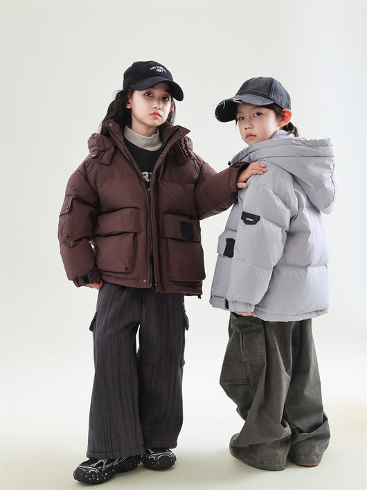 Abrigo Cálido Infantil con Plumón de Pato Blanco para Niños Invierno - Image 13