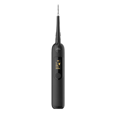 Black electric dental scaler kit with LED screen, dental pick, mirror, polishing head, and USB cable for home use. - Image 11