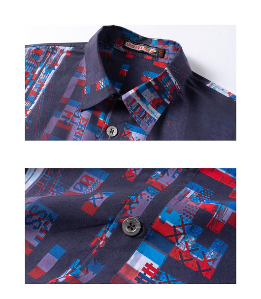 Chaqueta Camisa Suelta con Estampado y Mangas de Cinco Puntos - Image 13