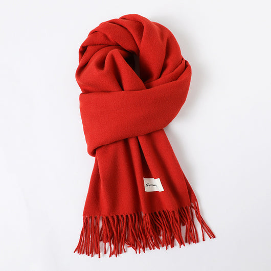 Bufanda de Cachemira Artificial con Borlas - Abrigo Cálido para Otoño e Invierno - Image 12