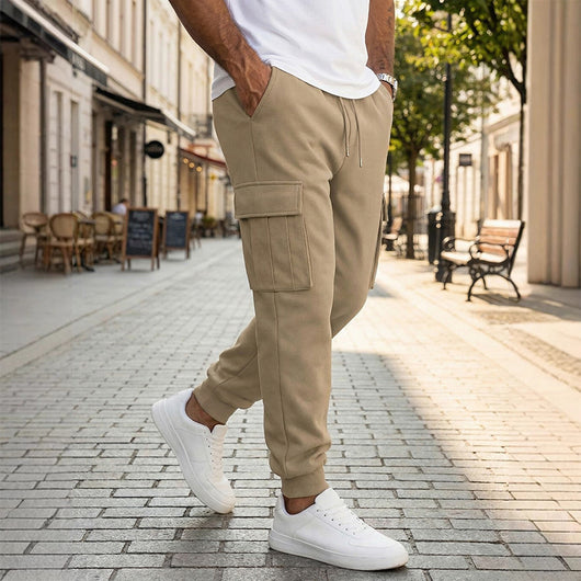 Pantalones de Trabajo Casual para Hombre con Múltiples Bolsillos y Cordón Ajustable - Image 12