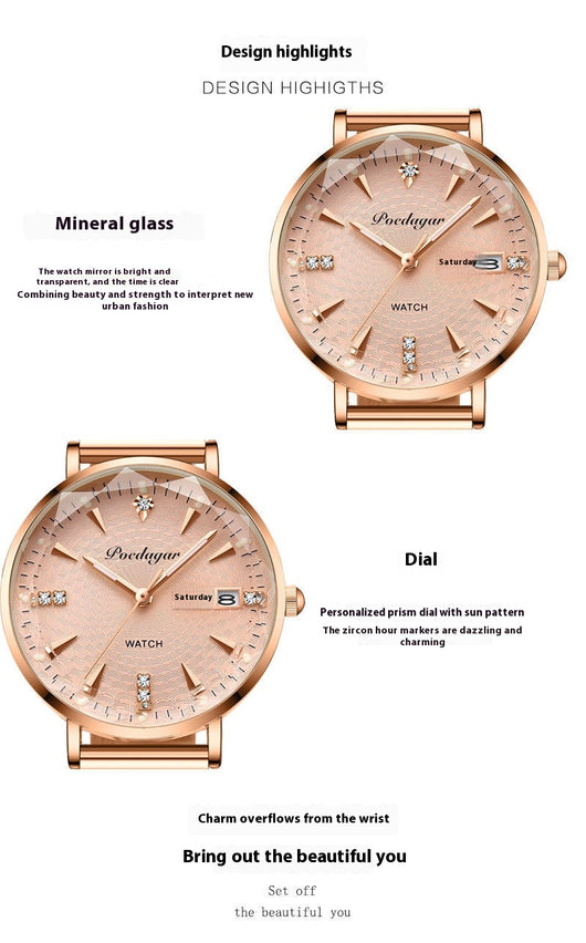 Reloj para Mujer Calendario Dual de Cuarzo - Image 20