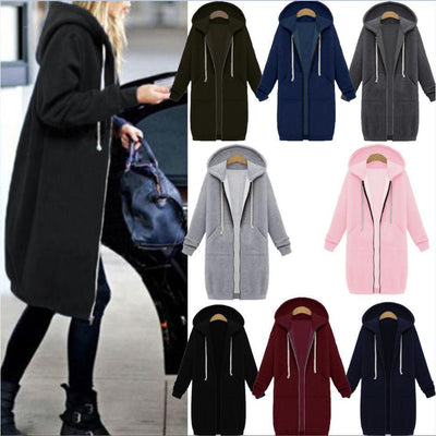 Chamarra Sudadera Polar con Capucha de Manga Larga