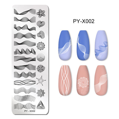 Placa de Acero para Estampado de Uñas con Película Azul - Plantilla de Transferencia - Image 3