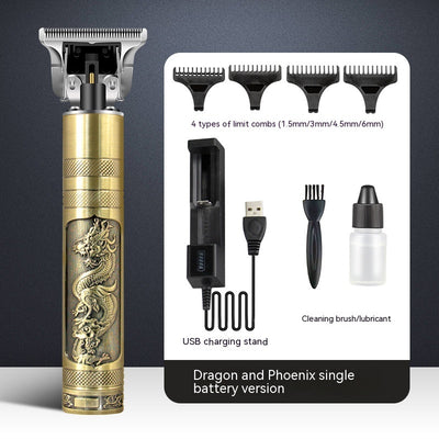 Cortadora de Cabello Profesional Retro con Grabado - Máquina de Afeitar Eléctrica de Precisión - Image 11