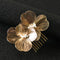 Pente de Cabelo de Noiva com Flores Douradas - Acessório de Sonho para a Noiva