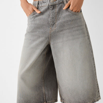 Pantalón Cropped Denim Cintura Baja Holgado - Image 12