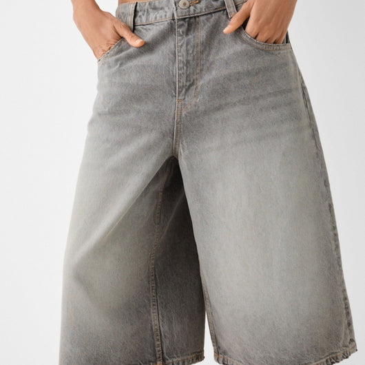 Pantalón Cropped Denim Cintura Baja Holgado - Image 12