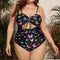 Traje de Baño Enterizo Estampado Talla Grande para Mujer