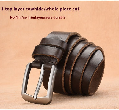 Cinturón de Cuero para Hombre con Hebilla de Pasador - Image 12