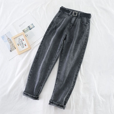 Pantalones Talle Alto Ajustados Rectos Estilo Papá - Loose Radish - Image 5