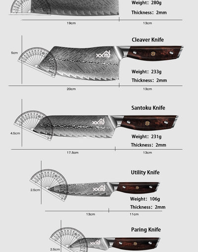 Cuchillo Damasco Profesional para Carnes y Frutas - Image 14