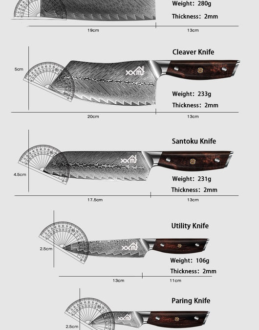Cuchillo Damasco Profesional para Carnes y Frutas - Image 14