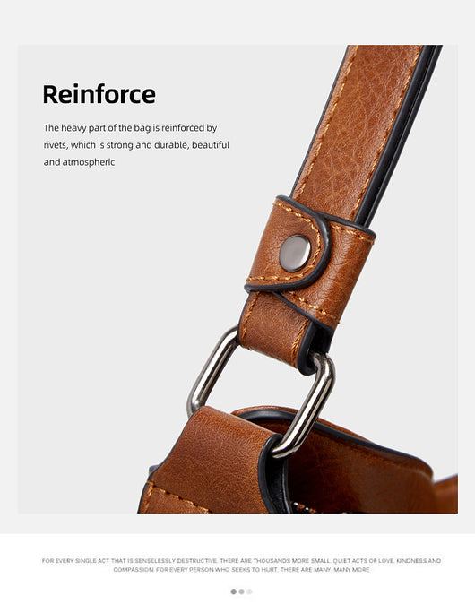 Bolso Tote Vintage de Un Solo Hombro en Cuero Suave - Image 9