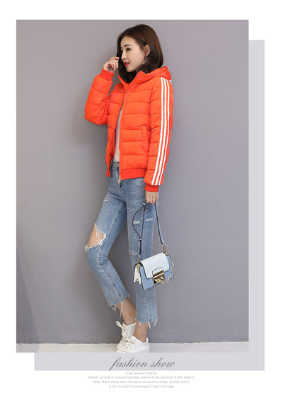 Chaqueta de Algodón Corta con Capucha - Abrigo Slim Fit para Invierno - Image 32