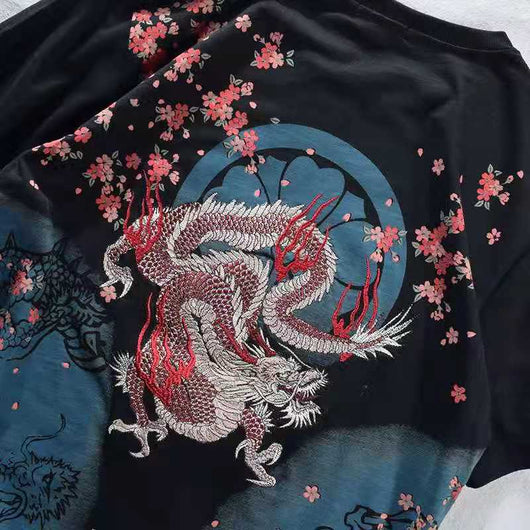 Playera Bordada para Parejas Estilo Coreano con Diseño Tatuaje - Image 10